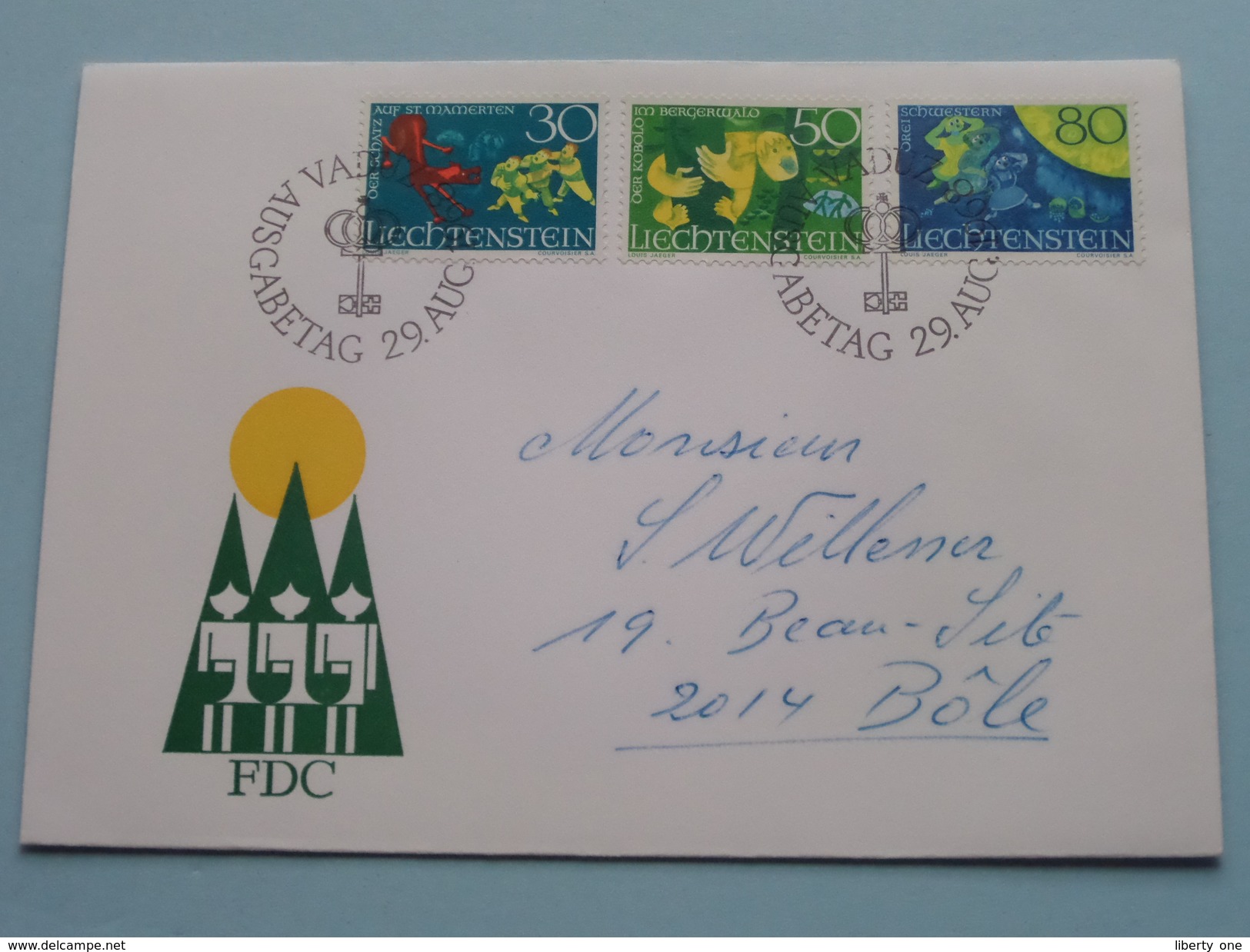 VADUZ Ausgabetag 29 August 1968 / Stamp ( Geadresseerde Omslag ) ! - FDC