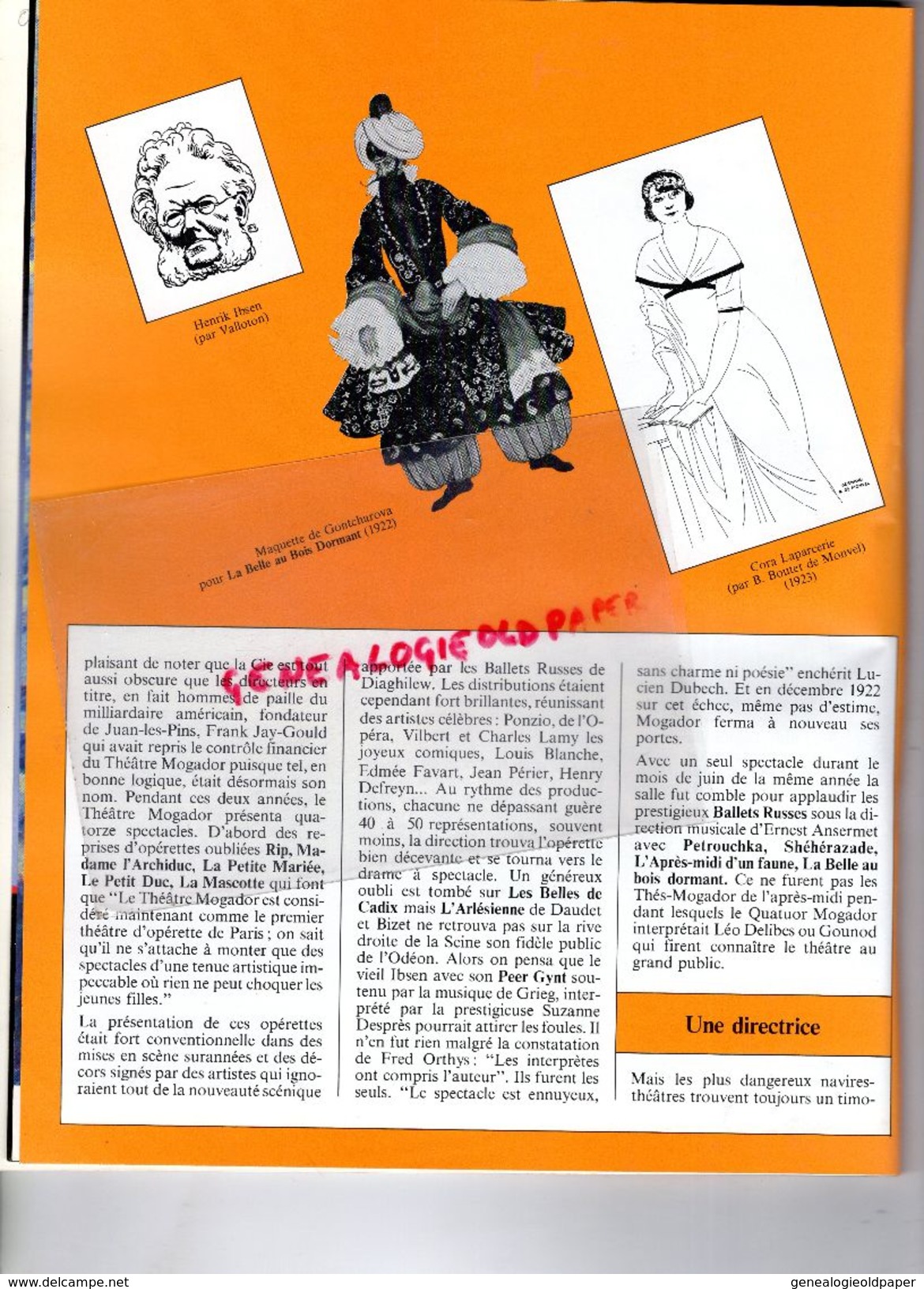 75- PARIS- PROGRAMME THEATRE MOGADOR- CYRANO DE BERGERAC-JEROME SAVARY-JACQUES WEBER-CHARLOTTE TURCKHEIM-OPIUM-FLO - Programma's