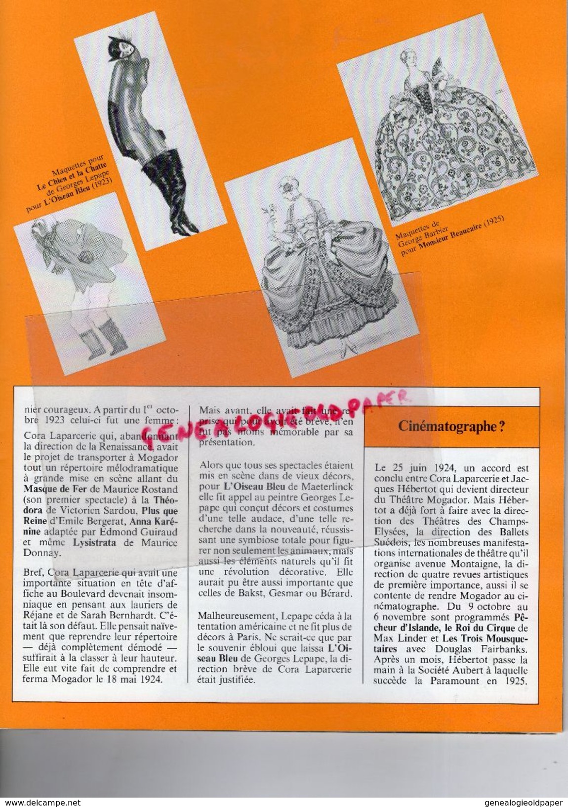75- PARIS- PROGRAMME THEATRE MOGADOR- CYRANO DE BERGERAC-JEROME SAVARY-JACQUES WEBER-CHARLOTTE TURCKHEIM-OPIUM-FLO