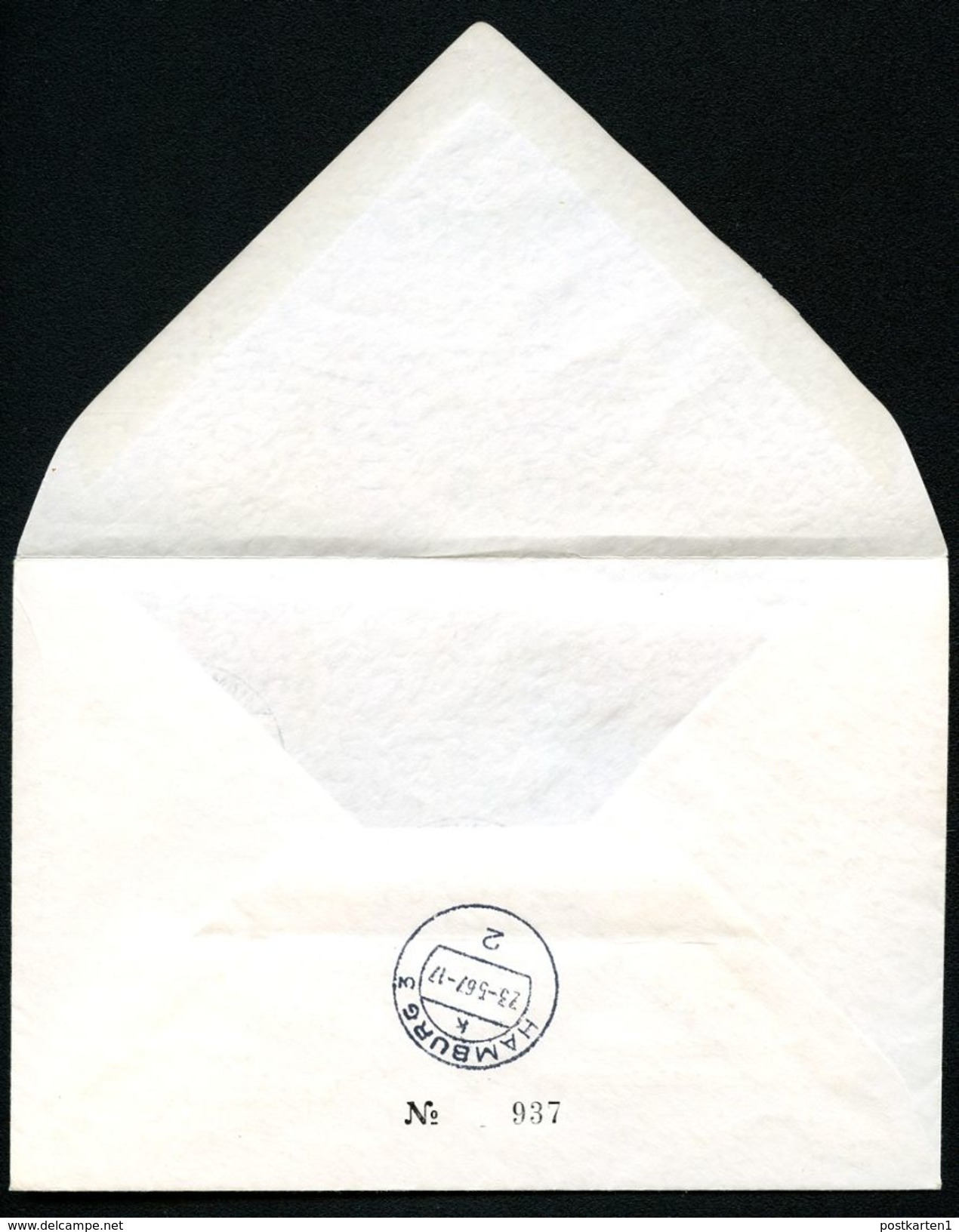 Bund PU47 B2/001b Privat-Umschlag GROSSROHRPOST HAMBURG Sost. 1967  NGK 30,00 € - Enveloppes Privées - Oblitérées