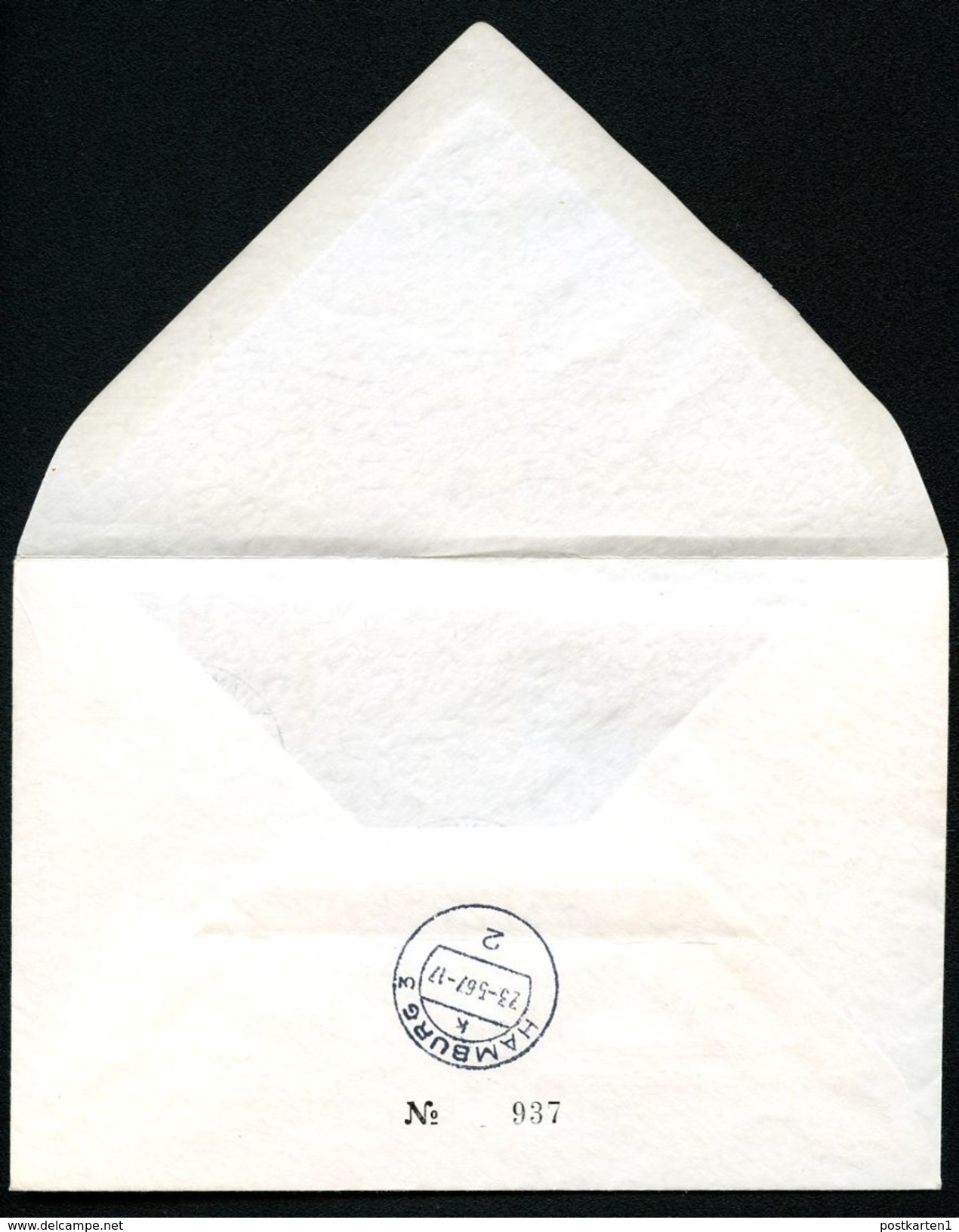 Bund PU47 B2/001b Privat-Umschlag GROSSROHRPOST HAMBURG Sost. 1967  NGK 30,00 € - Post