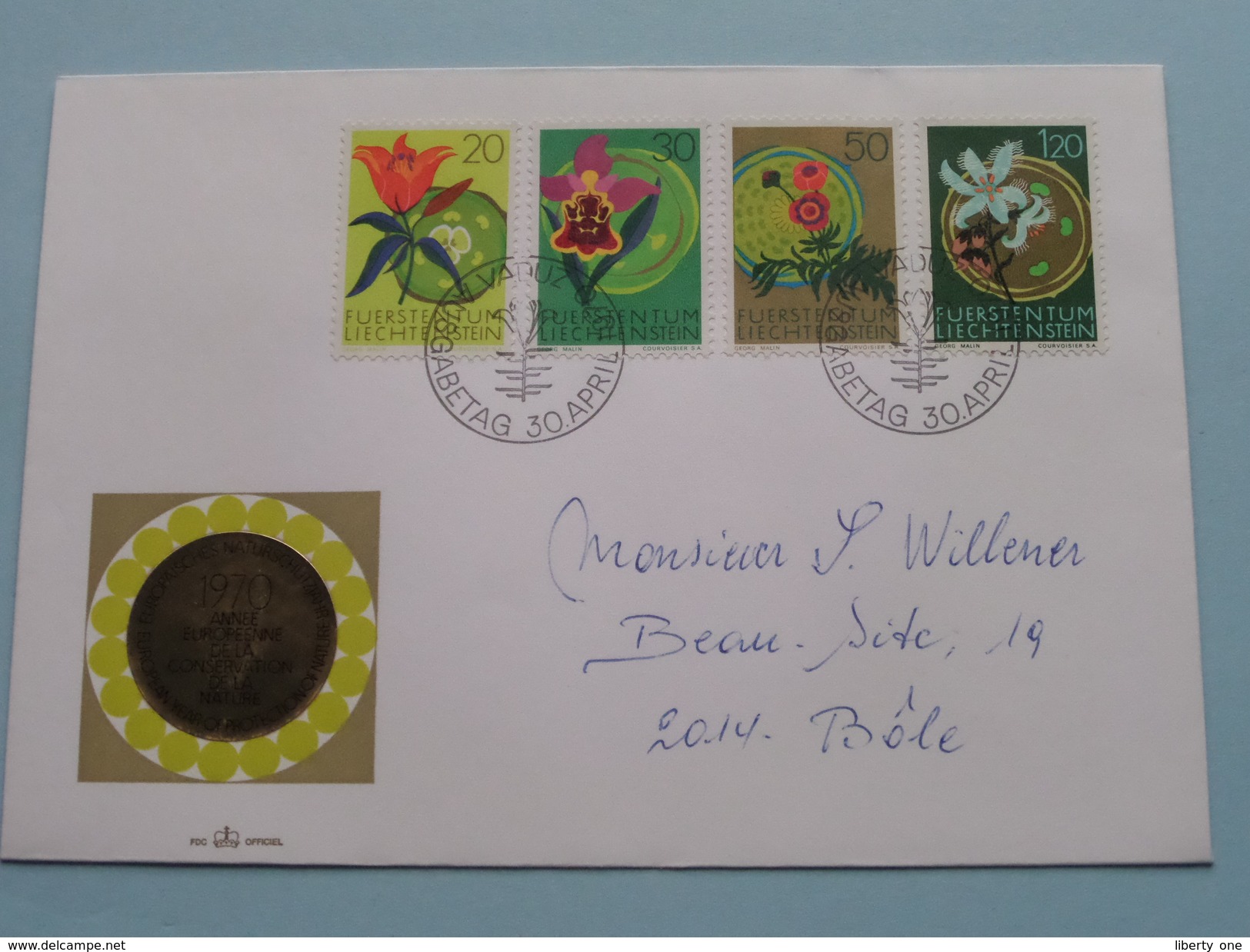 VADUZ Ausgabetag 30 April 1970 / Stamp ( Geadresseerde Omslag ) ! - FDC