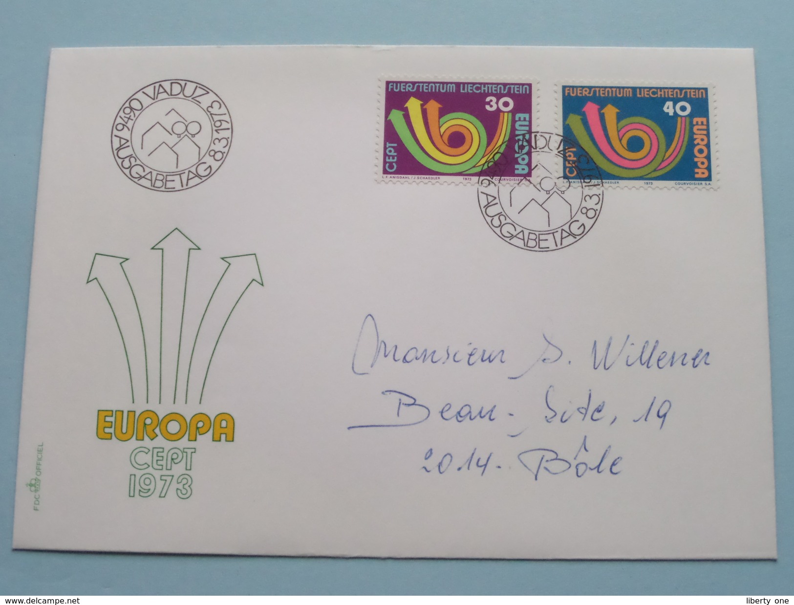 VADUZ Ausgabetag 8.3.1973 / Stamp ( Geadresseerde Omslag ) ! - FDC