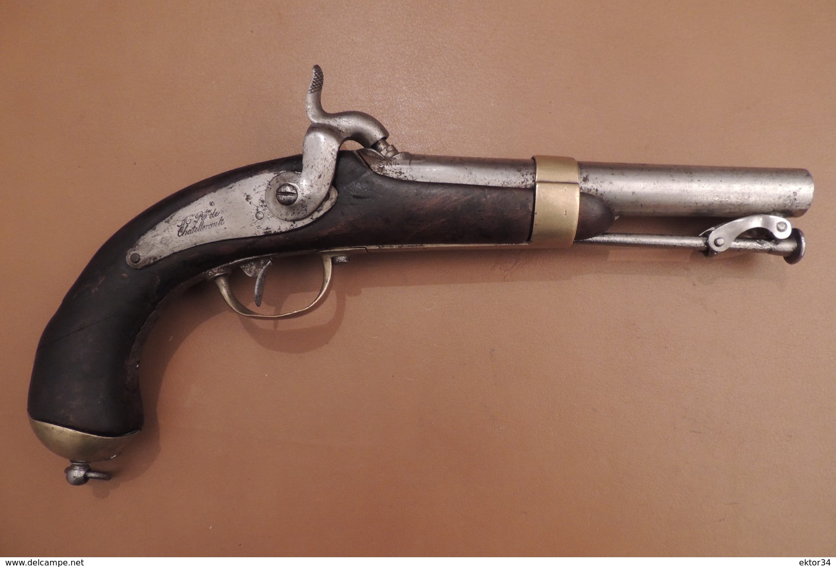 PISTOLET De MARINE Mle 1837 1er Type, Manufacture Royale De CHATELLERAULT - Decotatieve Wapens