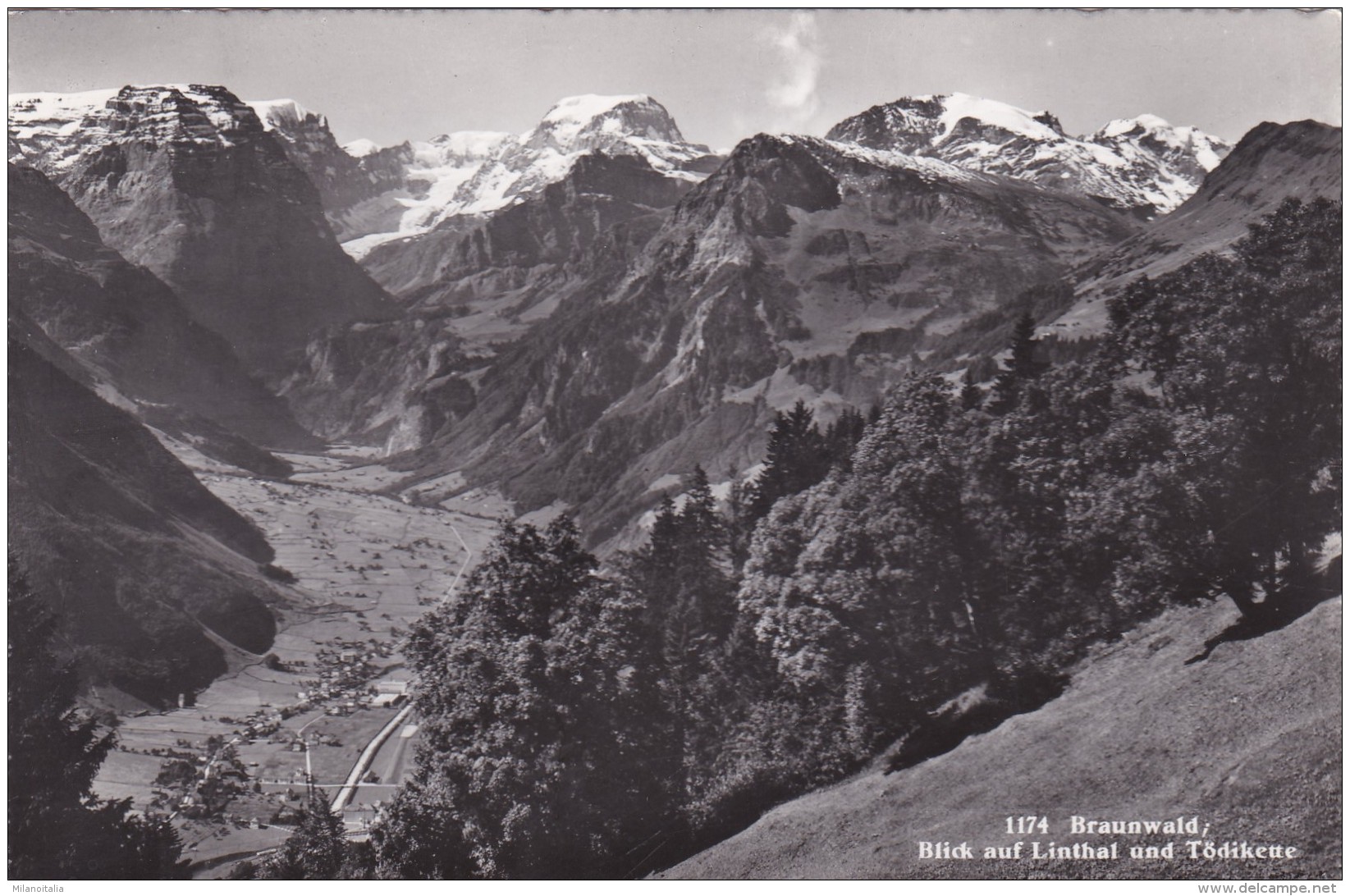 Braunwald - Blick Auf Linthal Und Tödikette (1174) - Linthal