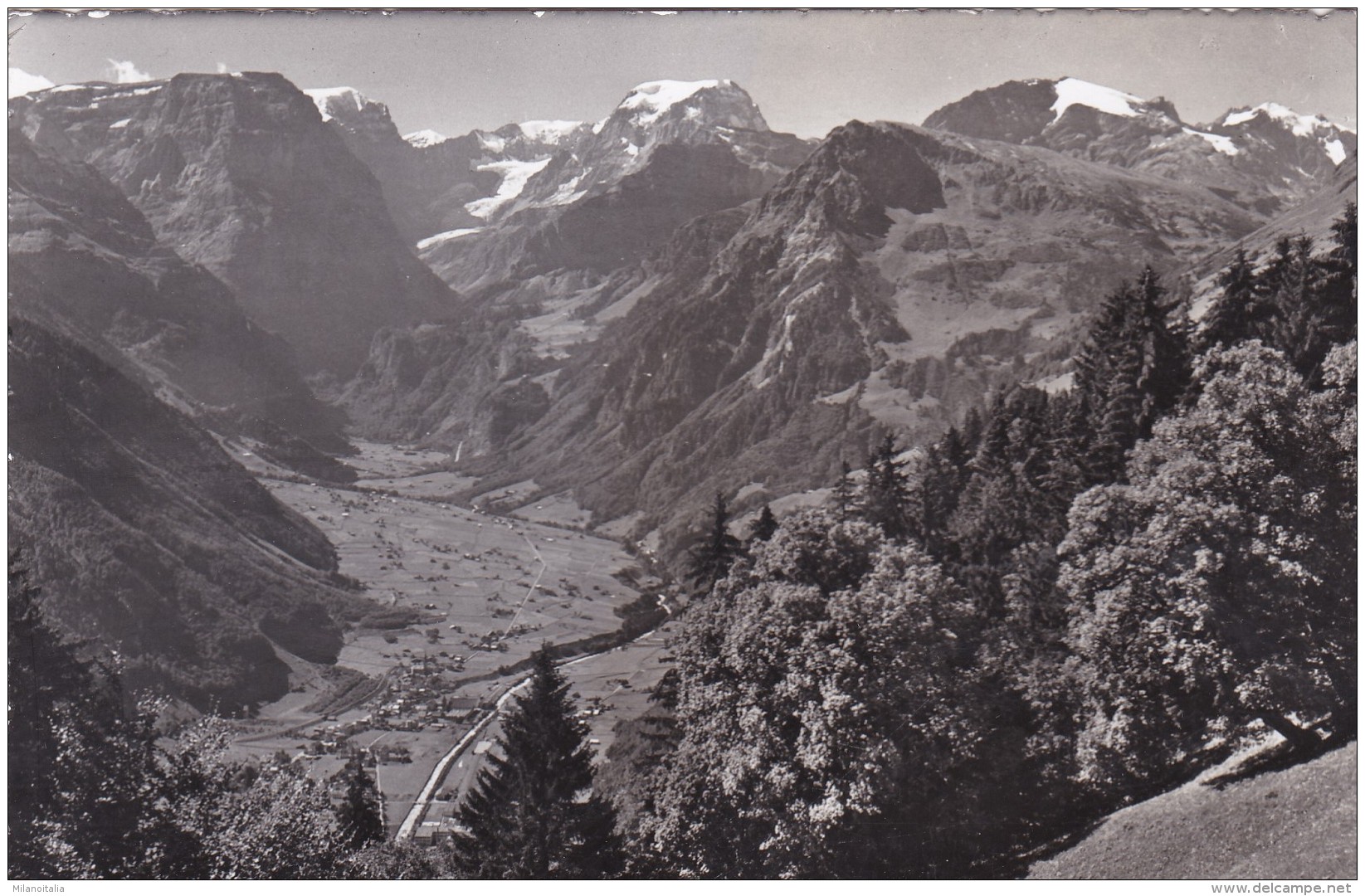 Braunwald - Glarus - Blick Nach Linthal Und Tödikette (1952/2) * 5. VII. 1957 - Linthal