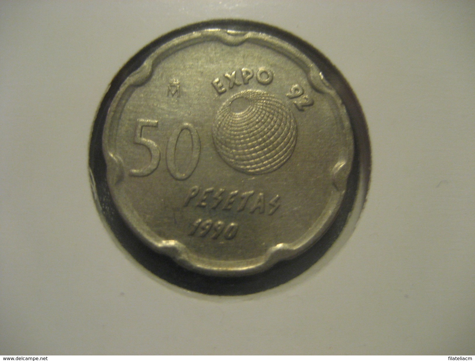 50 Pesetas 1990 Sevilla EXPO 92 Colon America SPAIN Juan Carlos I Coin - 50 Pesetas