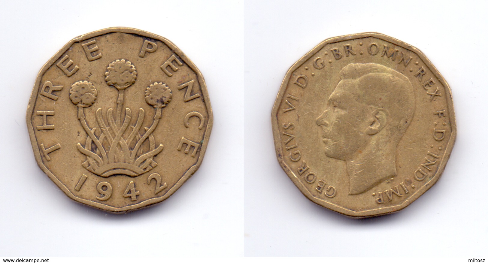 Great Britain 3 Pence 1942 - F. 3 Pence