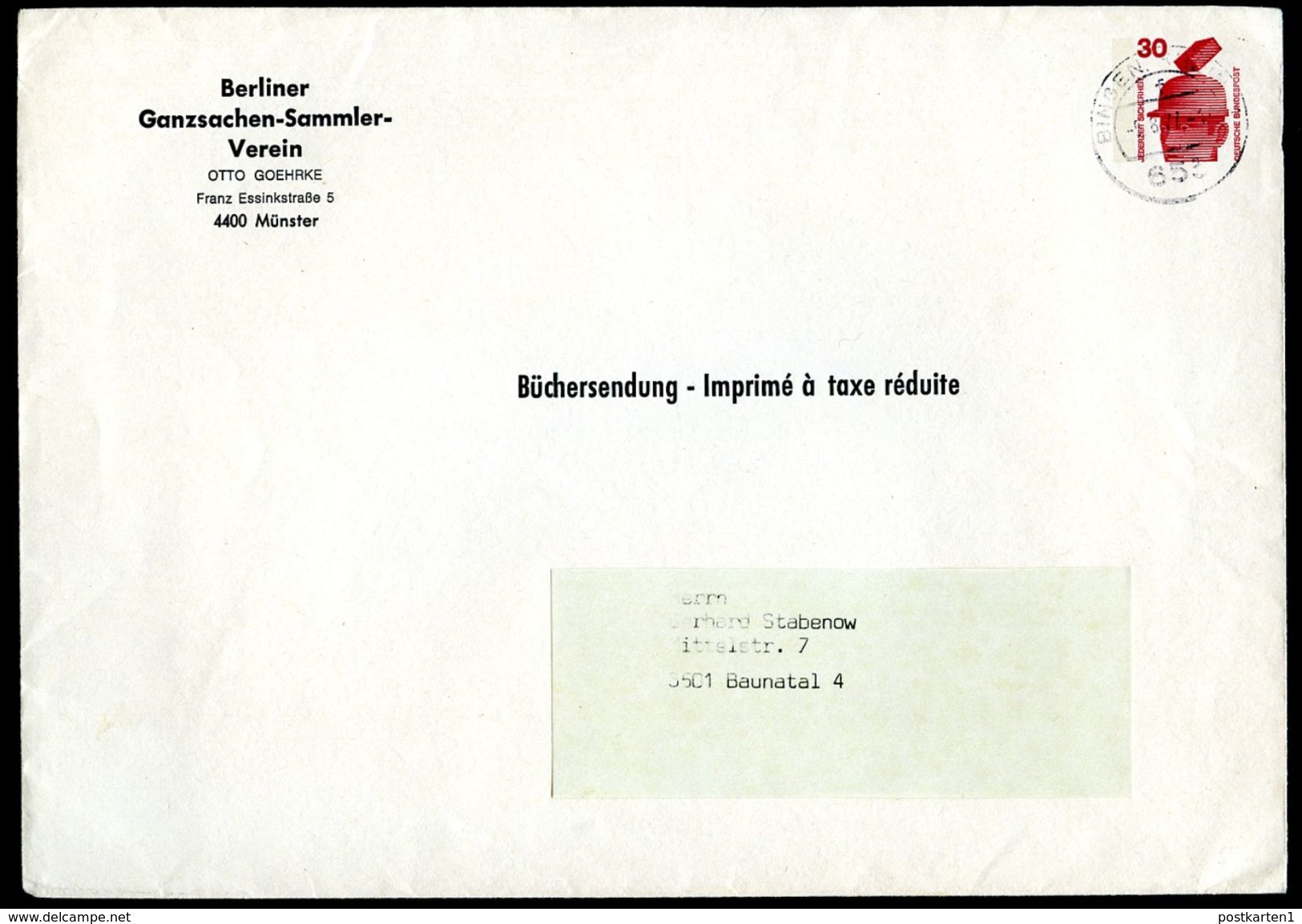 Bund PU63 B2-001 Privat-Umschlag BGSV Gebraucht 1977  NGK 8,00 € - Enveloppes Privées - Oblitérées