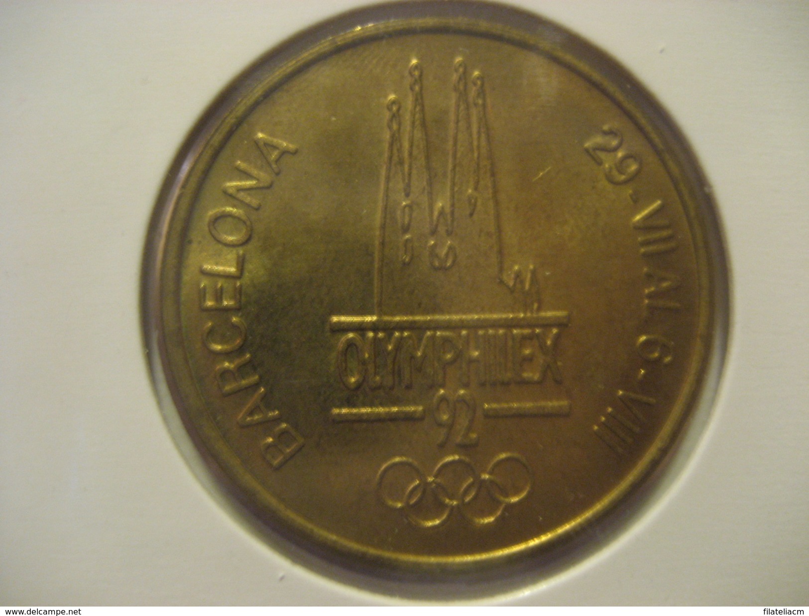 OLYMPHILEX Barcelona 1992 Olympic Games Olympics SPAIN Medal Token - Alla Rinfusa - Banconote