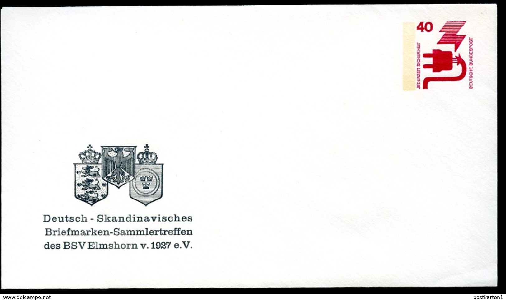 Bund PU64 B2/002 Privat-Umschlag ELMSHORN 1974  NGK 3,00 € - Enveloppes Privées - Neuves