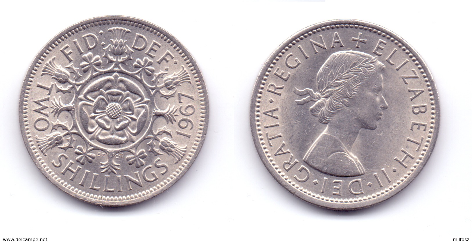 Great Britain 2 Shillings 1967 - J. 1 Florin / 2 Schillings