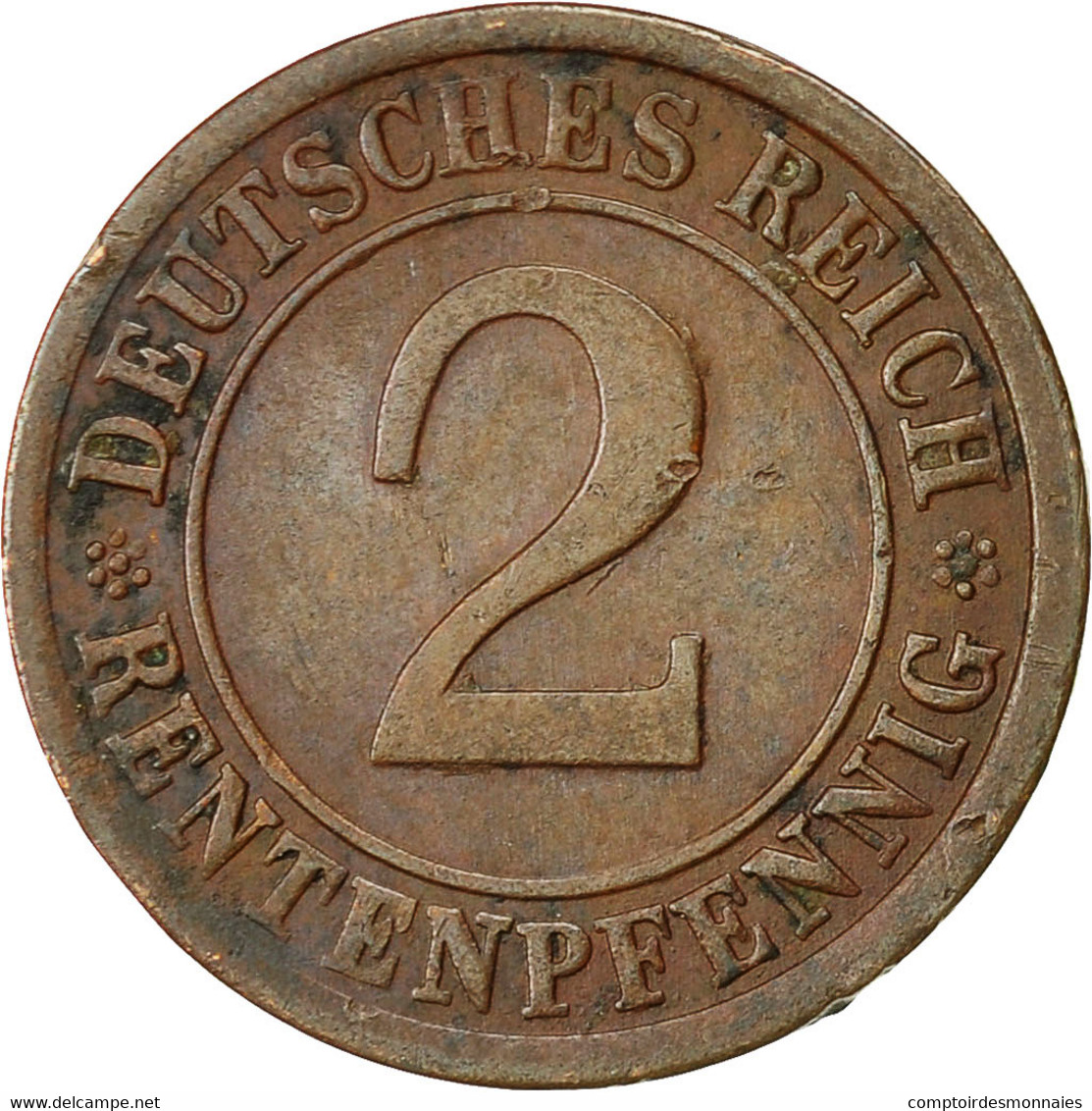 Monnaie, Allemagne, République De Weimar, 2 Rentenpfennig, 1924, Hambourg, TTB - 2 Rentenpfennig & 2 Reichspfennig