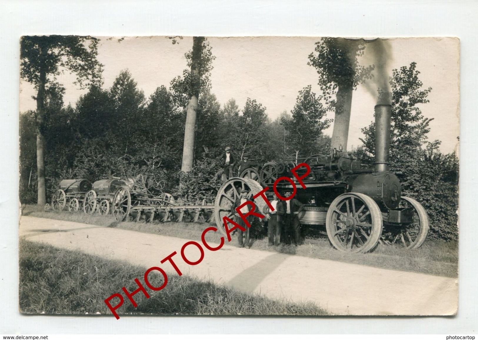 Labourage A VAPEUR Par CABLE Et LOCOMOBILE-A. COPIN-SOISSONS-Agriculture-Technique-6x CARTES PHOTOS-France-02- - Soissons