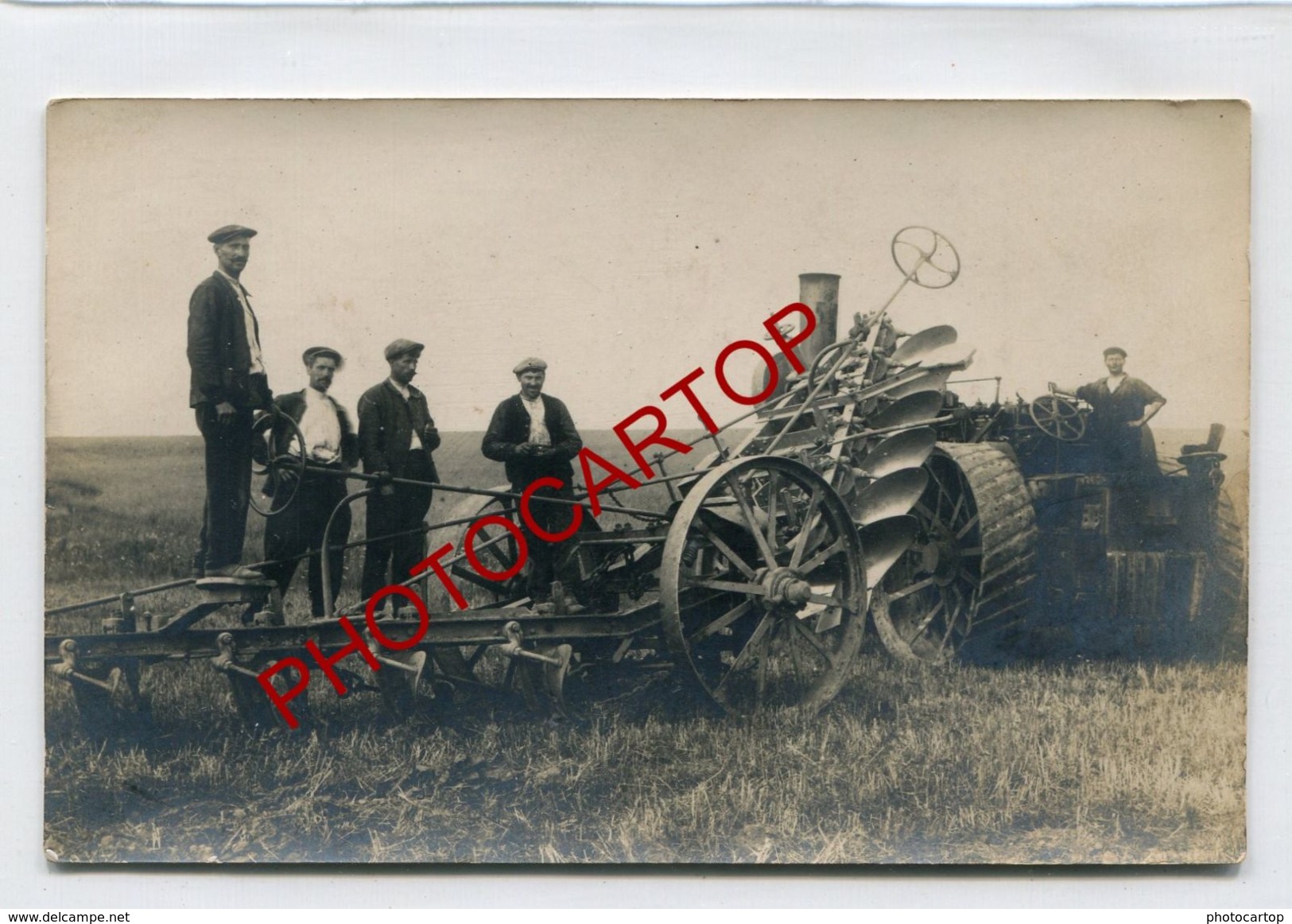 Labourage A VAPEUR Par CABLE Et LOCOMOBILE-A. COPIN-SOISSONS-Agriculture-Technique-6x CARTES PHOTOS-France-02- - Soissons