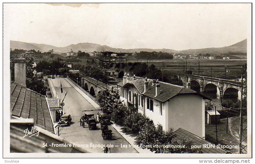 Frontière Franco Espagnole  Les Trois Ponts Internationaux Pour IRUN  ..... - Hendaye