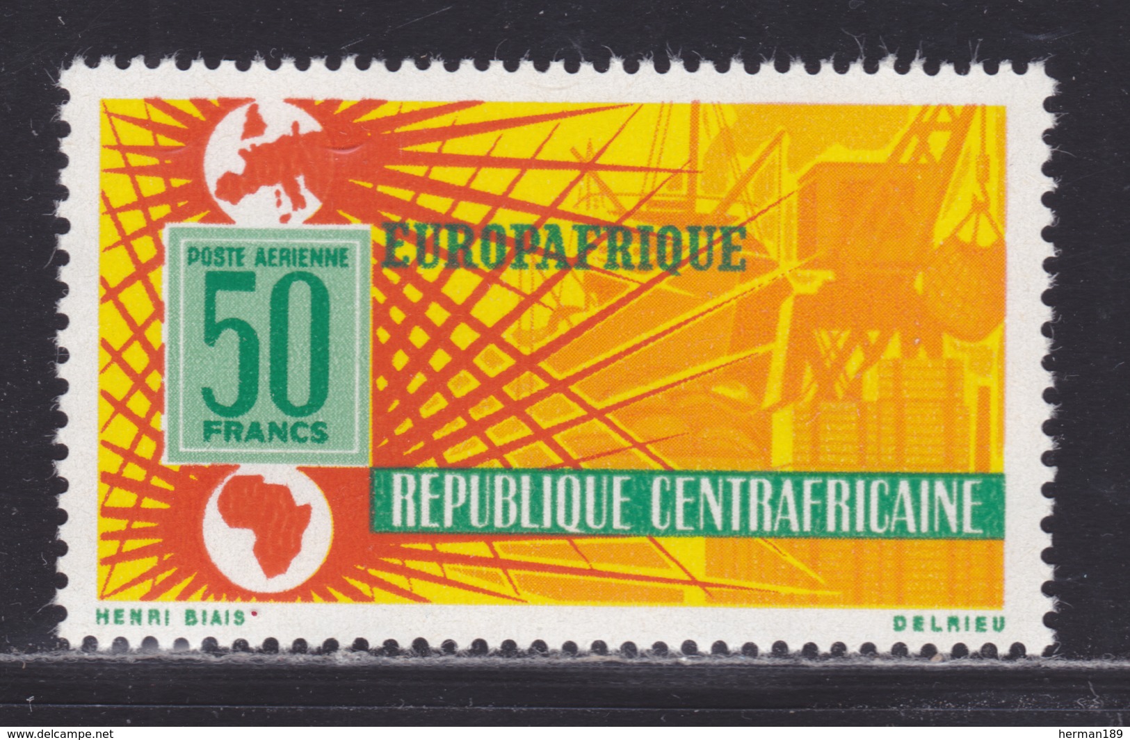 CENTRAFRICAINE AERIENS N°   28 ** MNH Neuf Sans Charnière, TB (D4043) EUROPAFRIQUE - Repubblica Centroafricana