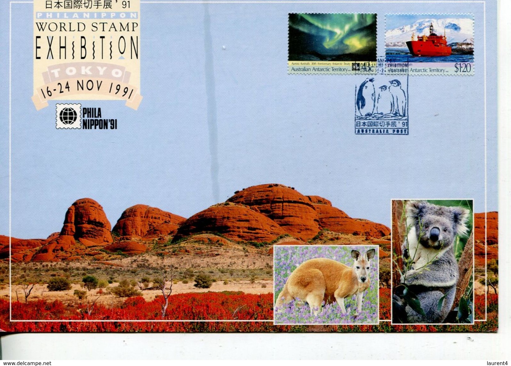 (100) Australia Maxicard - 1991 - Philanippon Special Card With AAT Stamps - Cartas Máxima