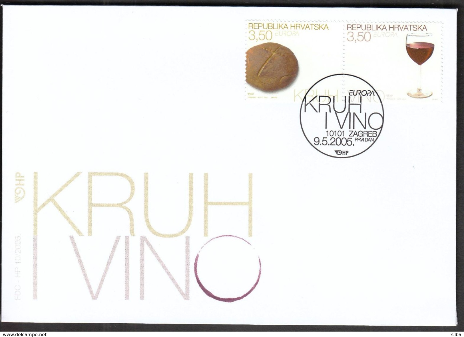 Croatia Zagreb 2005 / Europa CEPT / Bread And Wine / FDC - Kroatië