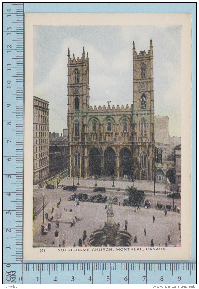 Montreal Quebec  Canada - Notre-Dame Church - Postcard Carte Postale - Montreal