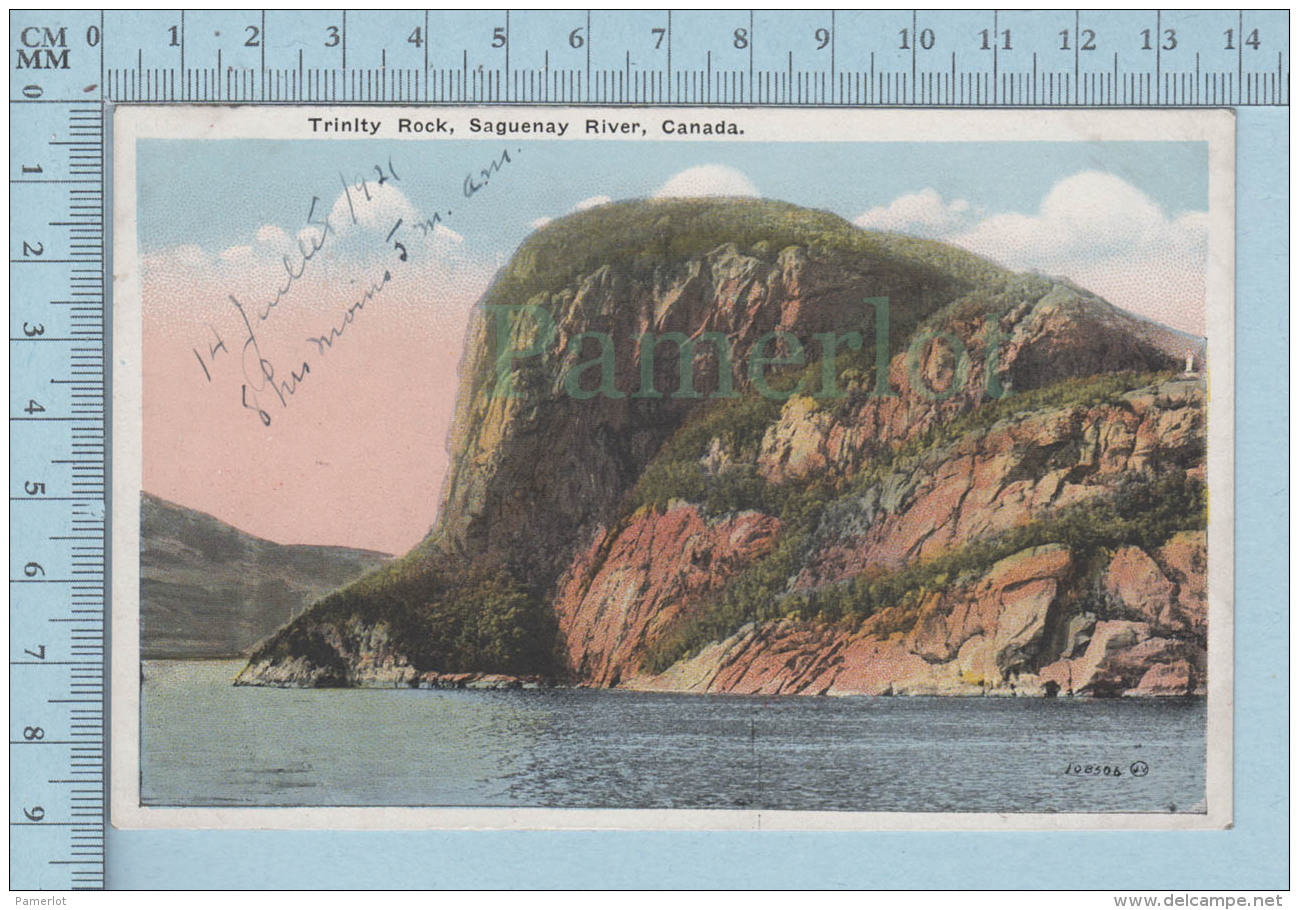 Saguenay Quebec Canada -Trinity Rock Saguenay River Cpa - Postcard Carte Postale - Saguenay