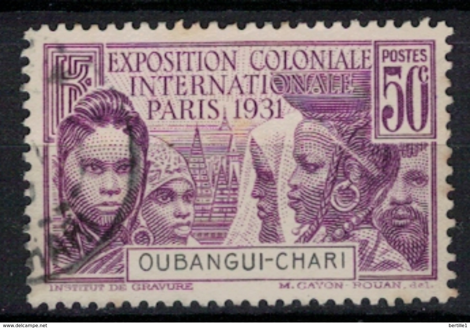 OUBANGUI          N°  YVERT      85   ( 5 )        OBLITERE       ( O   2/33 ) - Oblitérés