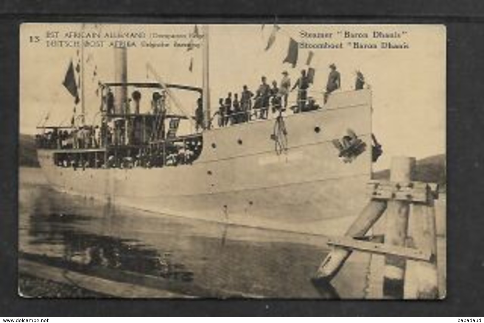 BELGIAN OCCUPATION OF GERMAN EAST AFRICA (Tanganyika), WWI, 10c, STEAMER BARON DHANIS C.t.o. - German East Africa