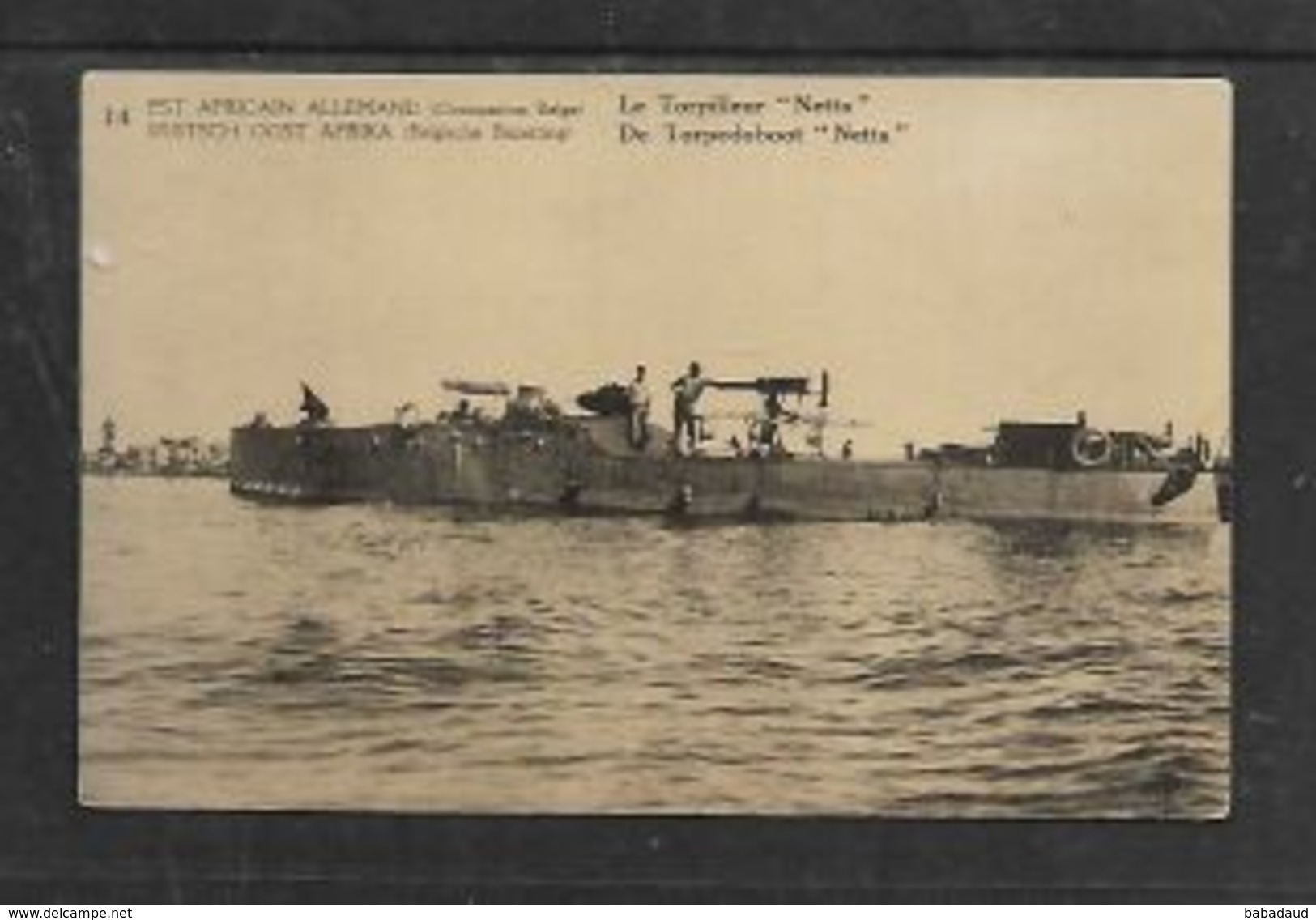 BELGIAN OCCUPATION OF GERMAN EAST AFRICA (Tanganyika), WWI, 10c, TORPEDOBOOT NETTA, C.t.o. - German East Africa