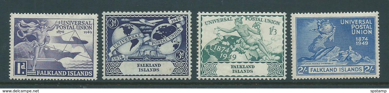 Falkland Islands 1949 UPU Set 4 MLH , Traces Of Gum Tone - Falkland