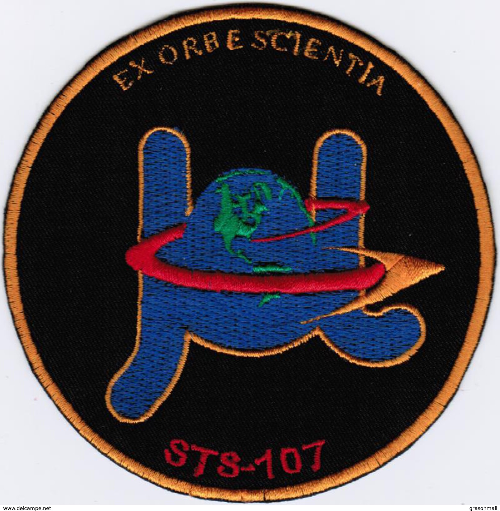 Human Space Flights STS-107 Ex Orbe Scientia Columbia (28) Russia Iron On Embroidered Patch - Patches