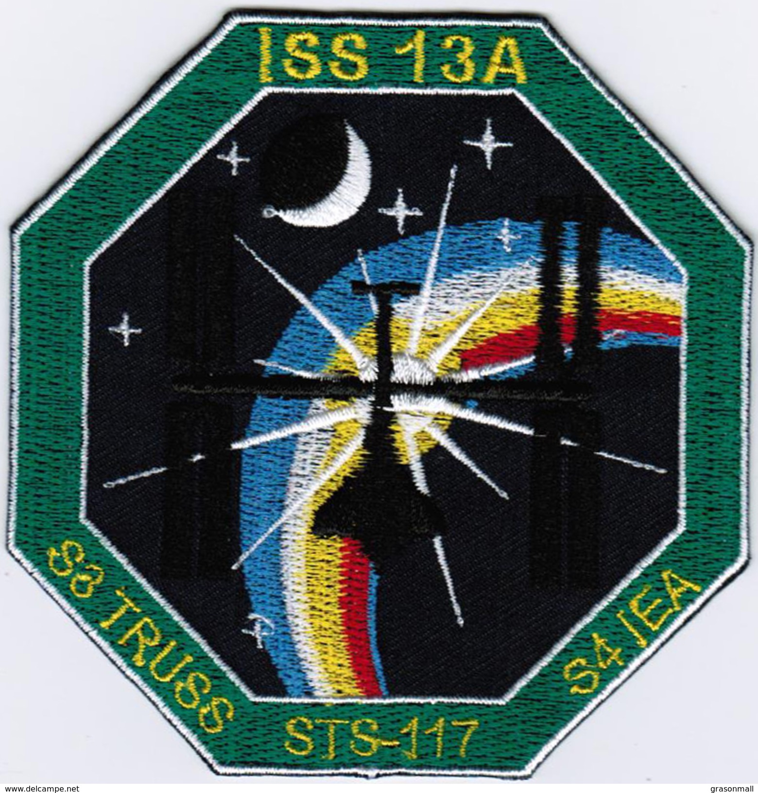 Human Space Flights STS-117 ISS 13A Atlantis (28) USA Iron On Embroidered Patch - Patches