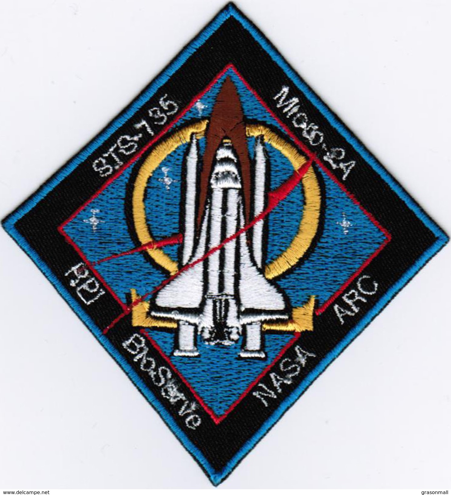 Human Space Flights STS-135 Micro-2a Atlantis (33) USA Iron On Embroidered Patch - Patches