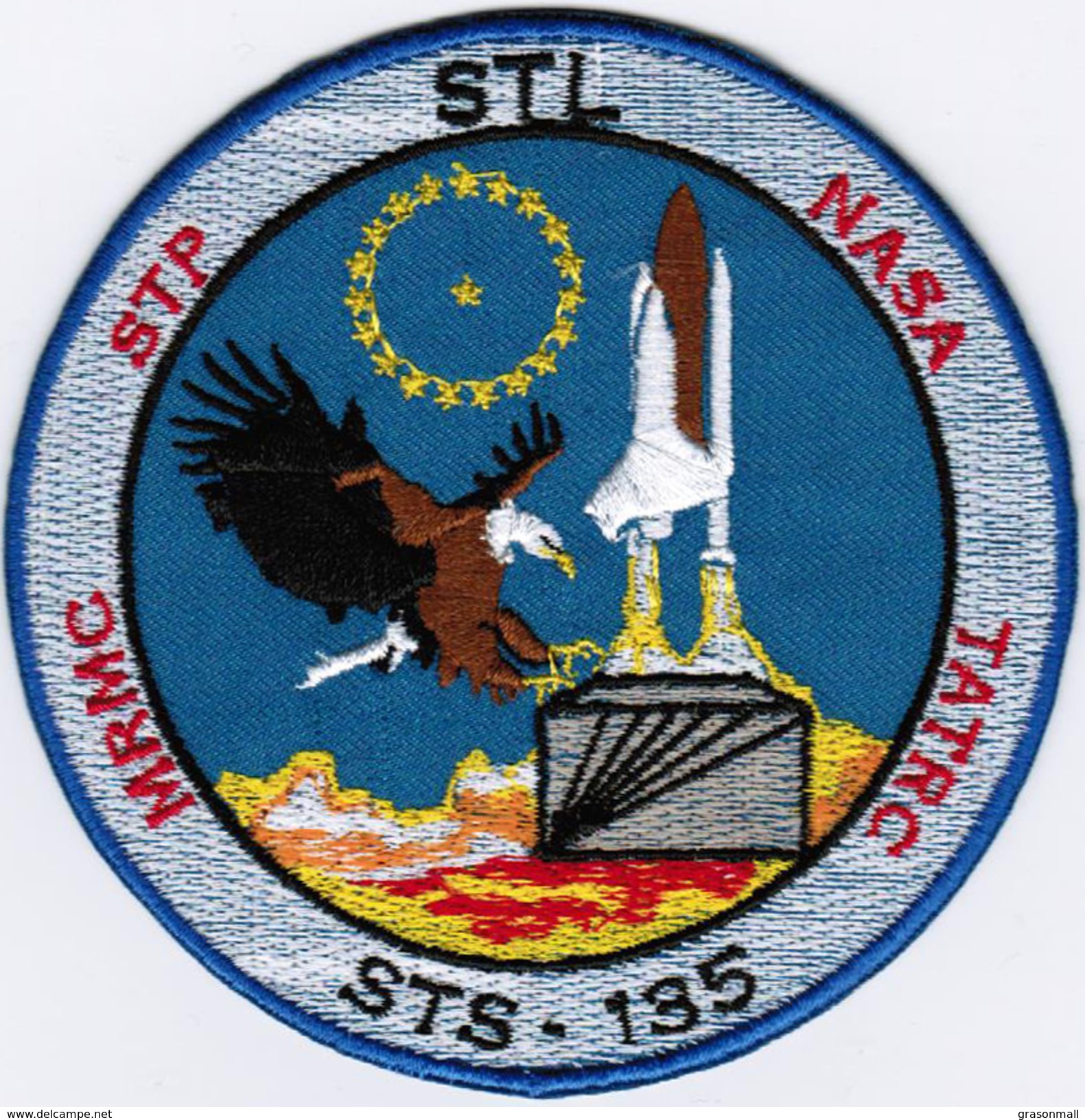 Human Space Flights STS-135 STL Atlantis (33) USA Iron On Embroidered Patch - Patches