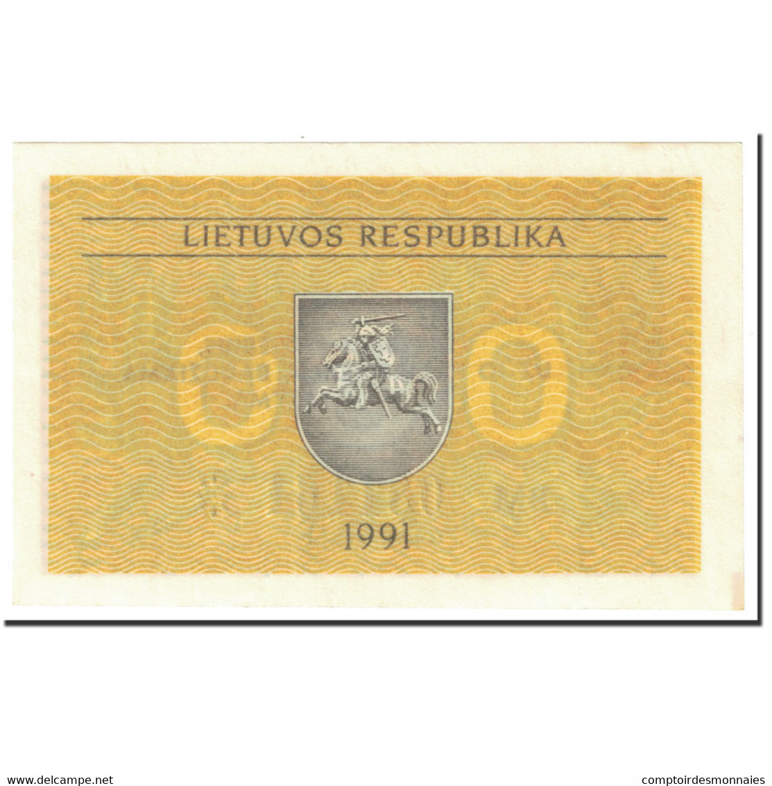 Billet, Lithuania, 0.50 Talonas, 1991, Undated (1991), KM:31b, NEUF - Litauen