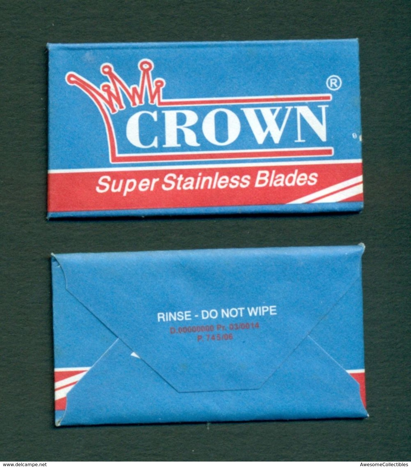 EGYPT - CROWN SUPER STAINLESS BLADE - Razor Blade + Wrapper - SOTRACO - Made In Egypt - Razor Blades