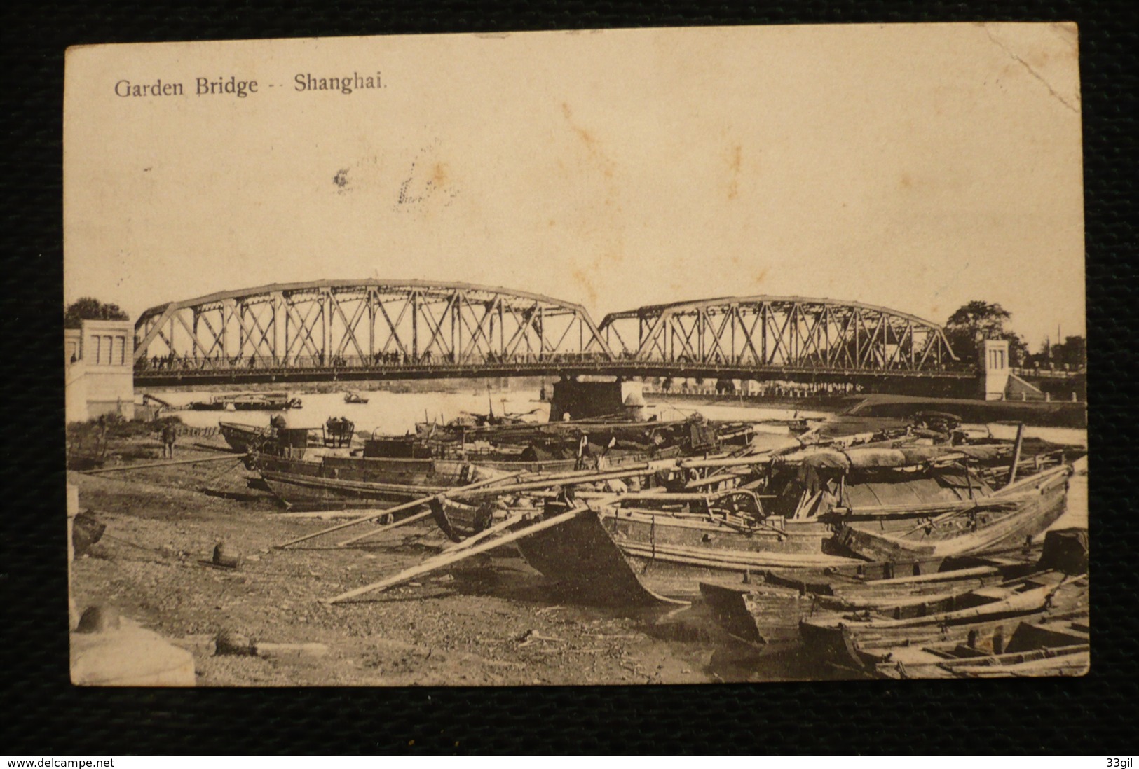 CP Chine Garden Bridge Shanghai Vers France 2/04/1912 - Lettres & Documents