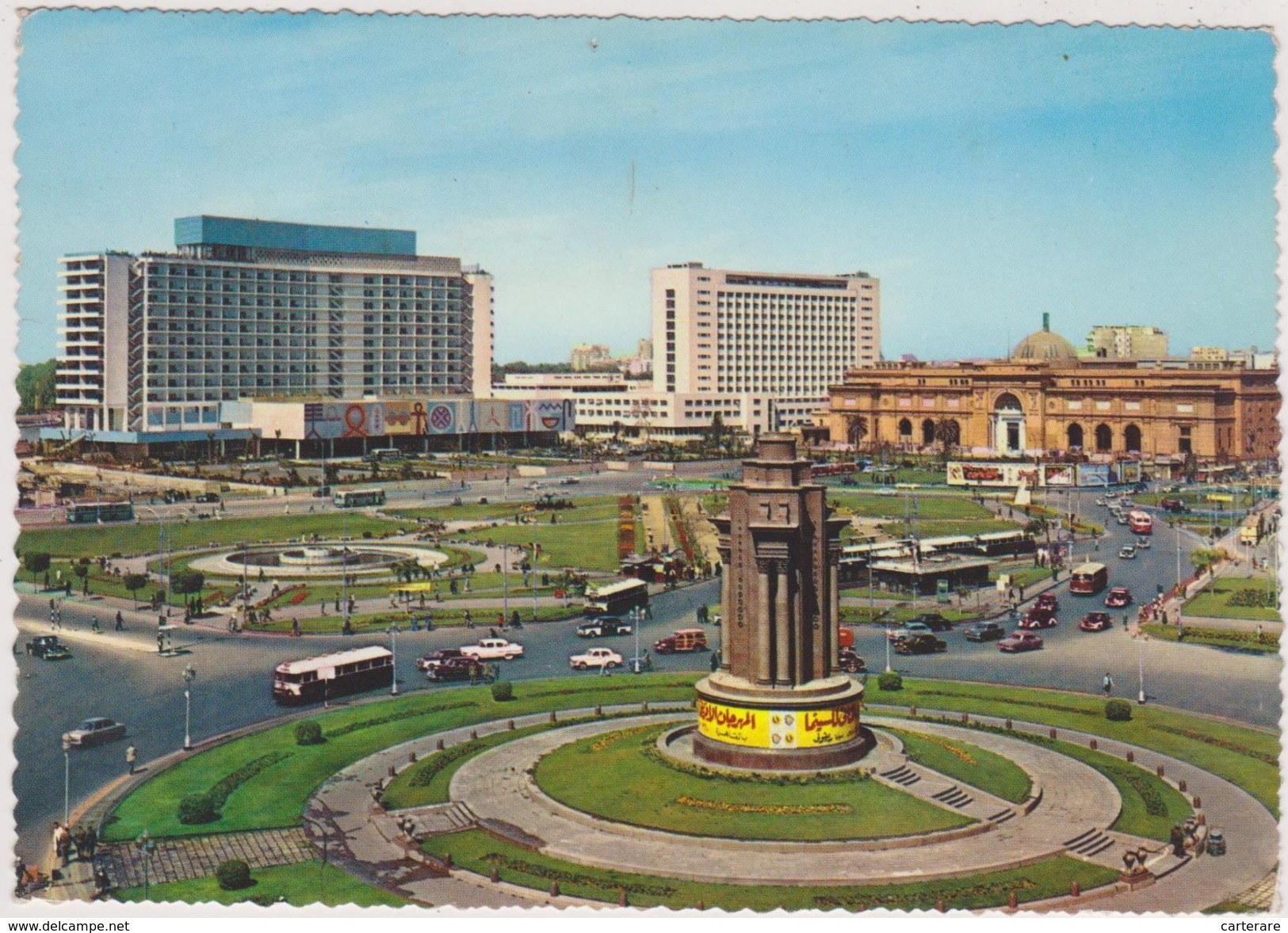 EGYPTE,EGYPT,LE CAIRE,CAIRO,HOTEL HILTON,CARTE DE LEHNERT ET LANDROCK ET LAMBELET,ROND POINT - Other & Unclassified