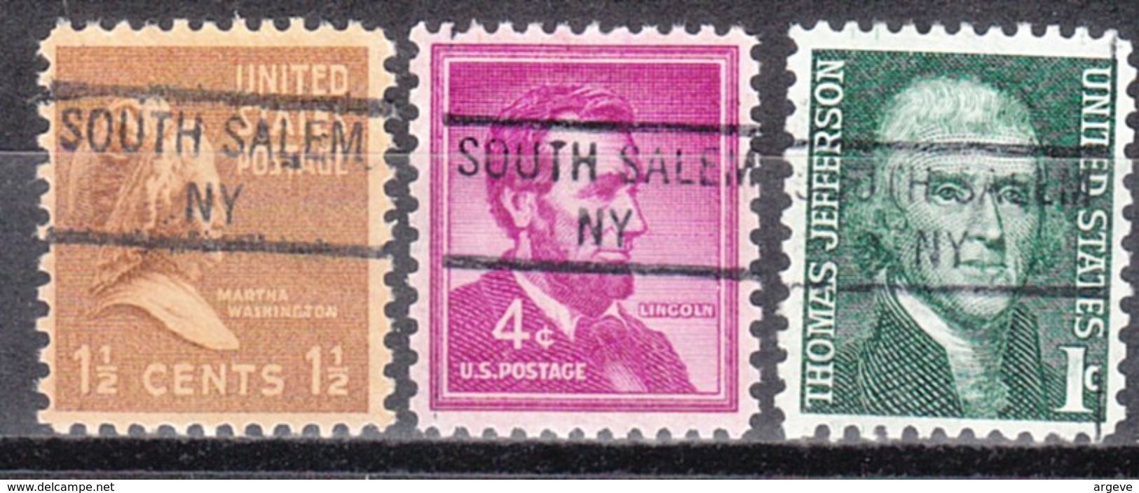 USA Precancel Vorausentwertung Preo, Locals New York, South Salem 841 (c18), 3 Diff. - Vorausentwertungen