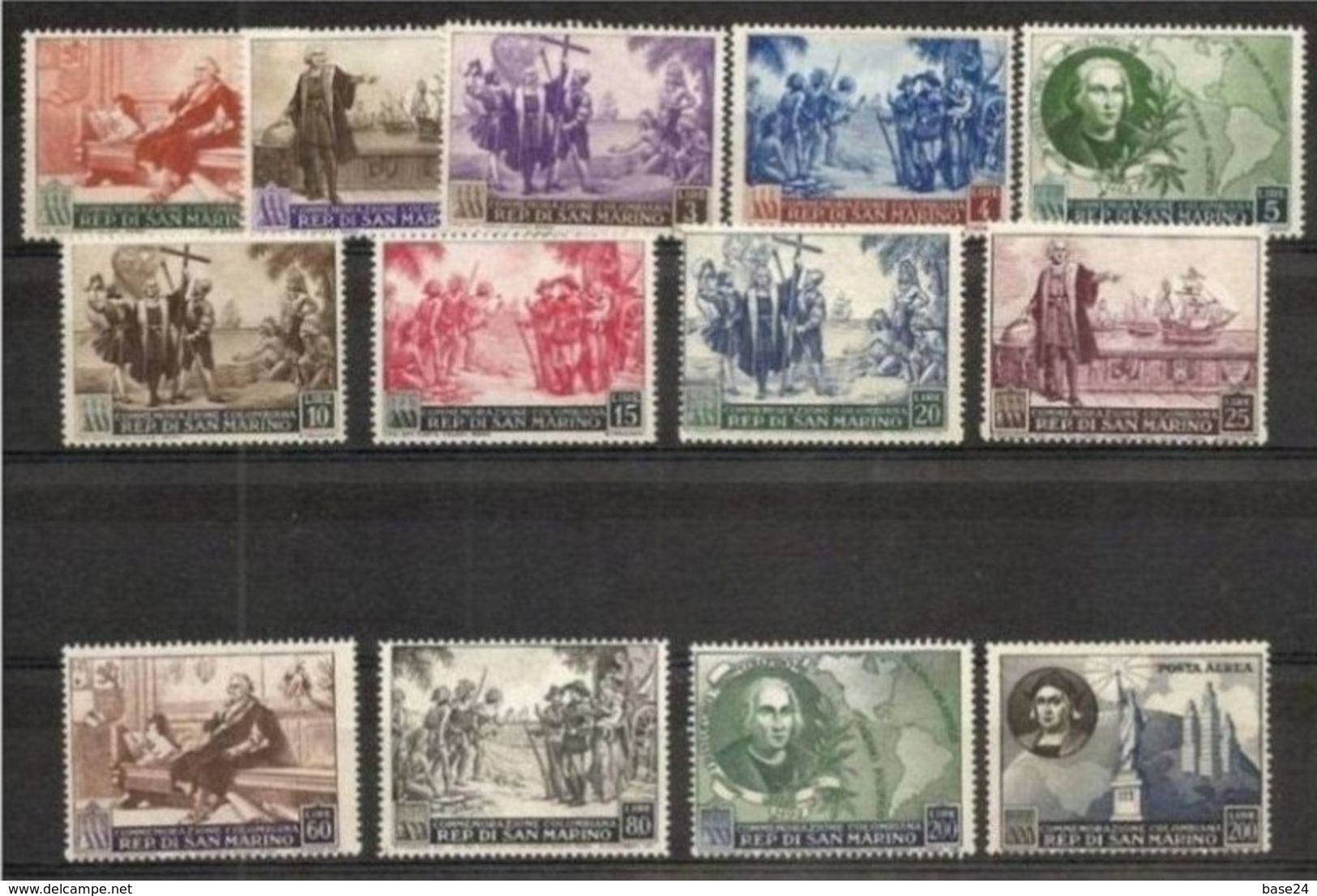 1952 San Marino Saint Marin COLOMBO Serie Di 13 Valori MNH** - Cristoforo Colombo