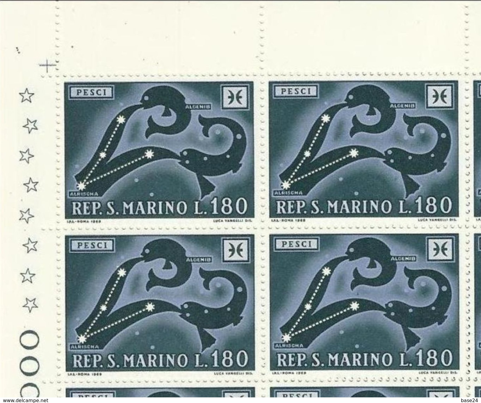 1970 San Marino Saint Marin ZODIACO ZODIAC 50 Serie Di 12v. In Foglio MNH** Sheets Segni Zodiacali - Astrology