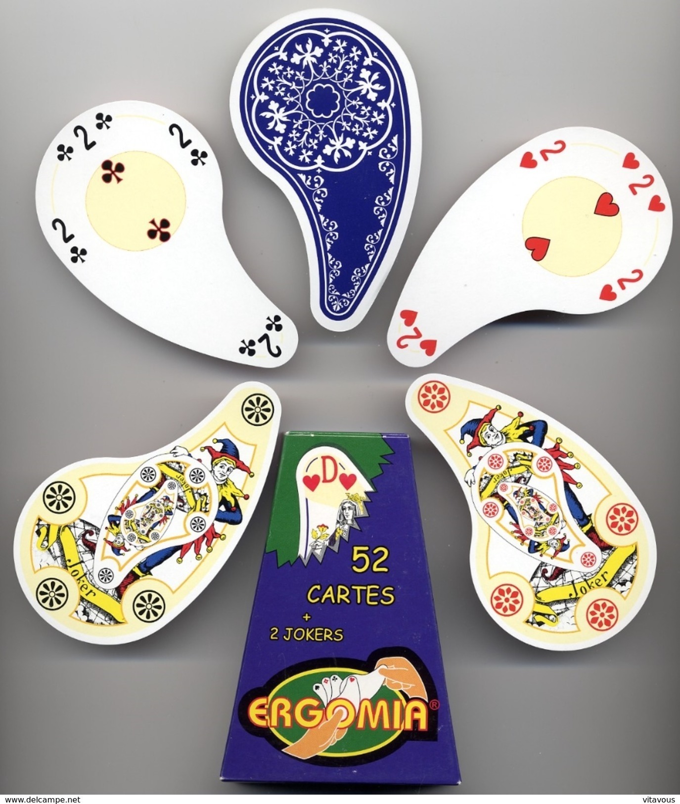 Jeu De 54 Cartes ERGOMIA Carte à Jouer Cartes à Jouer (523) - 54 Carte