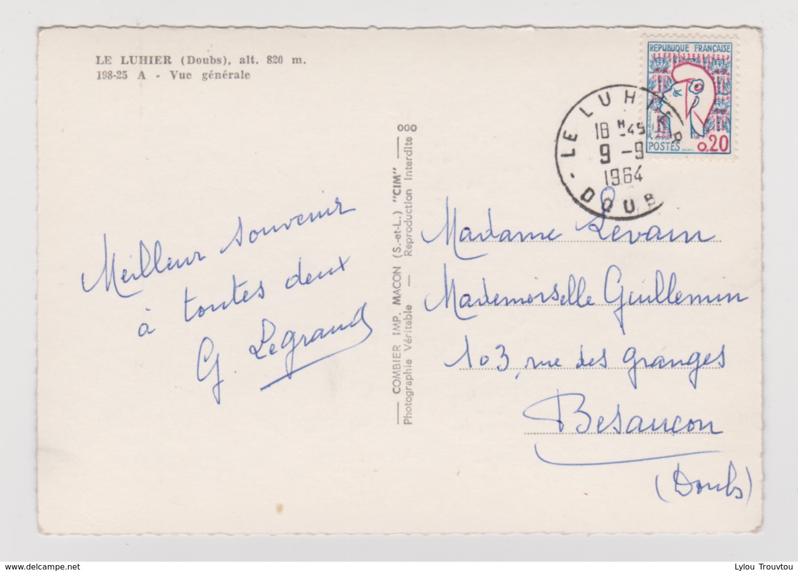 LE LUHIER - Vue Generale  / Environs Bonnetage , Le Russey , Mont De Laval , Le Bizot , Montbeliardot - Autres & Non Classés