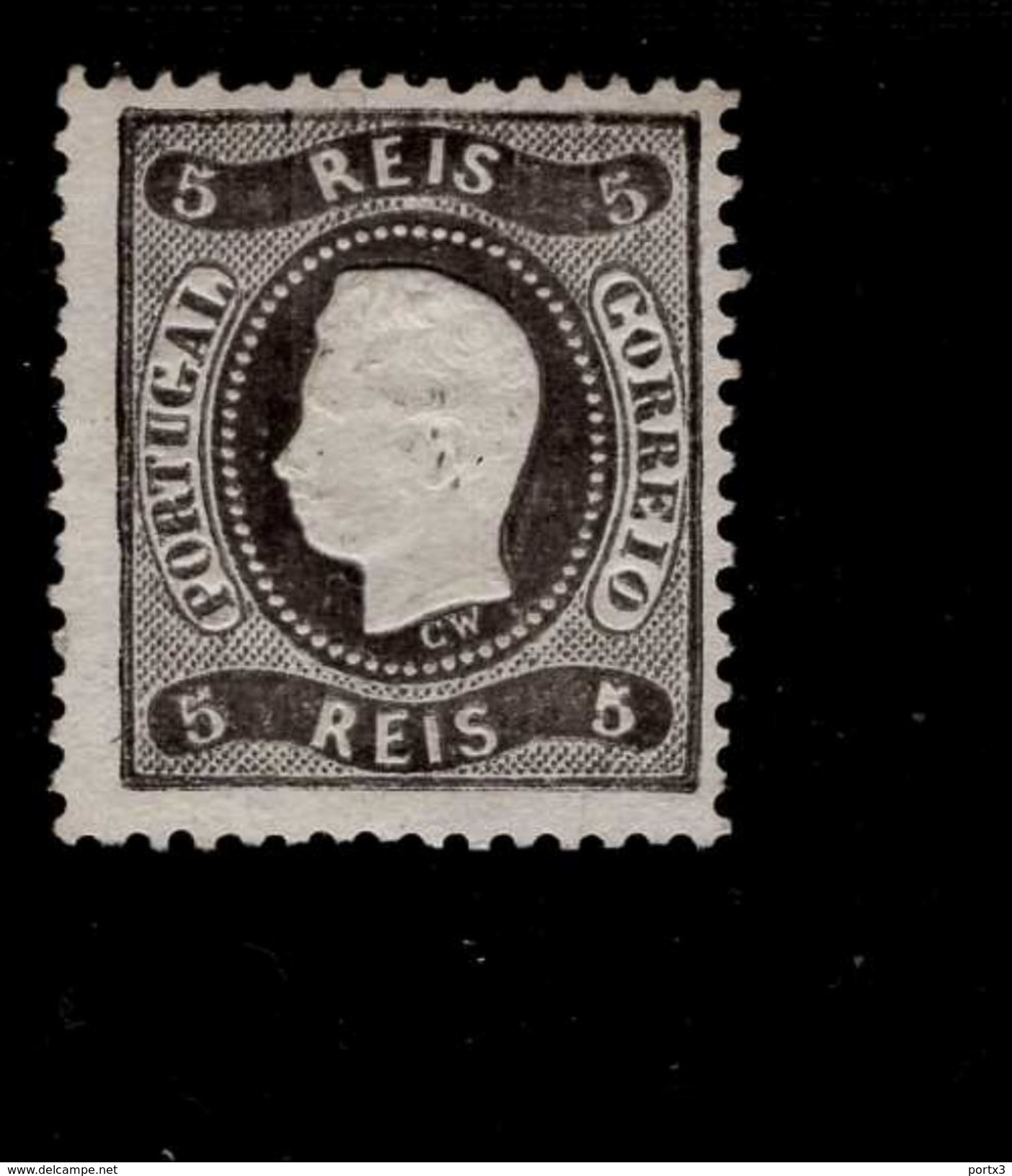 Por. 17 König Luis I Without Gum - Unused Stamps