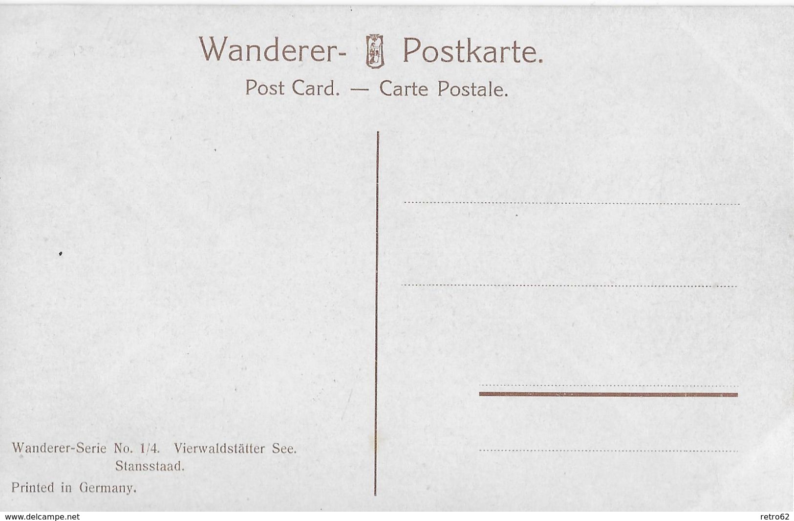 STANSSTAD → Wanderer - Postkarte Serie 1/4, Sehr Schöne Künstlerkarte Ca.1930 - Stans