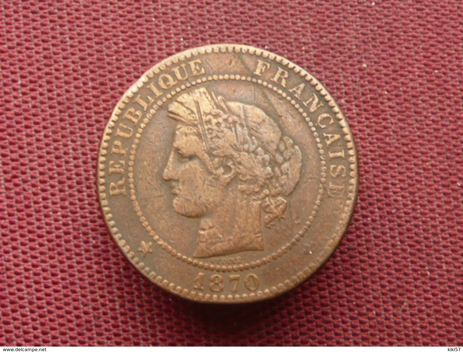 FRANCE Curiosité Monnaie De 5 Cts 1870 Transformée En Bouton De Manchette Superbe Travail - Variétés Et Curiosités