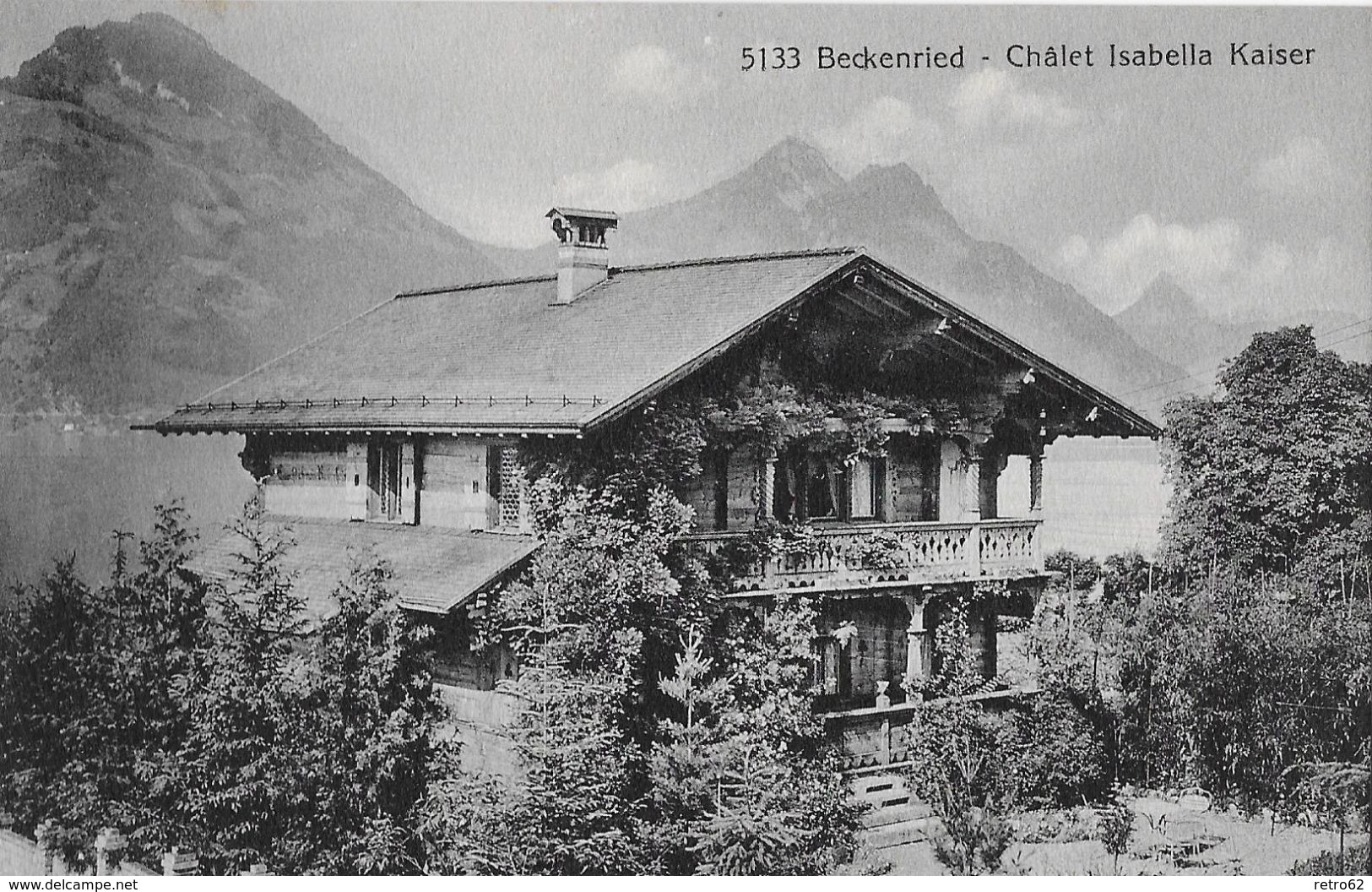 BECKENRIED → Châlet Isabella Kaiser, Lichtdruck Ca.1920 - Beckenried