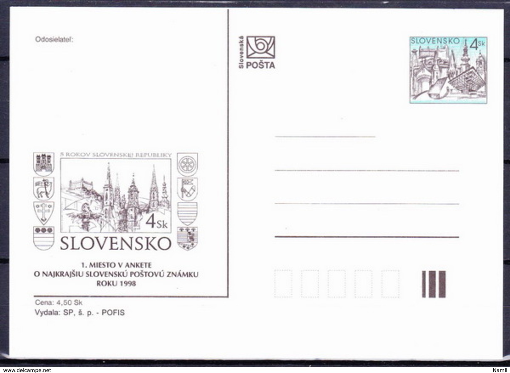 Slovaquie 1999 Entier (CDV 33) - Postales