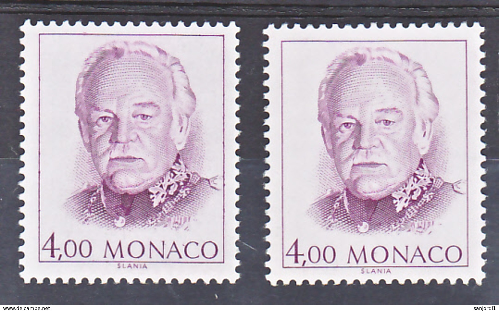 Monaco 1782 Variété Violet Fluo Et Violet Rainier Neuf ** TB  MNH Sin Charnela - Variétés