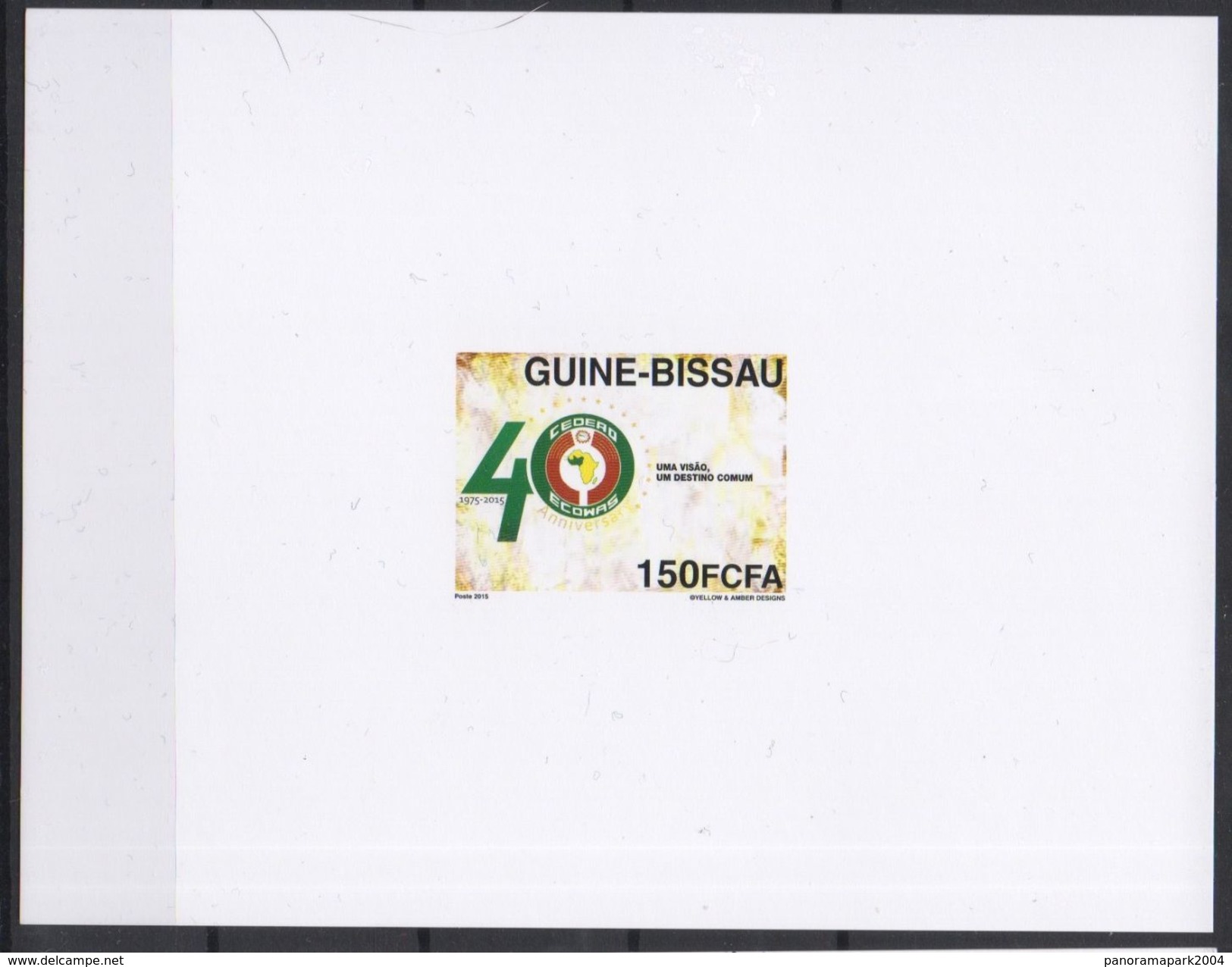 Guiné Bissau 2015 Scarce Proof EPREUVE DE LUXE Emission Commune Joint Issue CEDEAO ECOWAS 40 Ans 40 Years - Gezamelijke Uitgaven