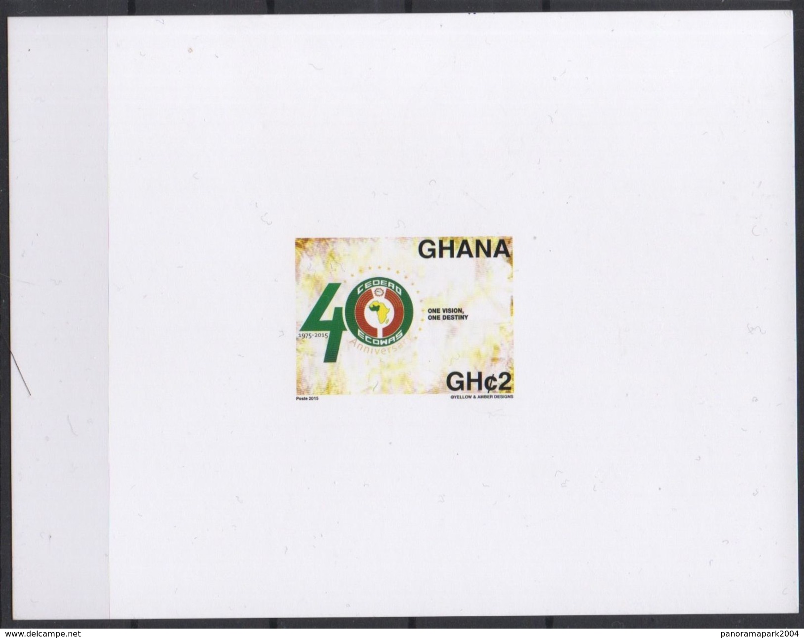 Ghana 2015 Scarce Proof EPREUVE DE LUXE Emission Commune Joint Issue CEDEAO ECOWAS 40 Ans 40 Years - Gezamelijke Uitgaven